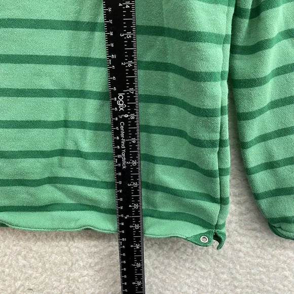 Lauren Jeans Co Ralph Lauren Green Striped Pullover Sweater Womens M Medium - Picture 6 of 8